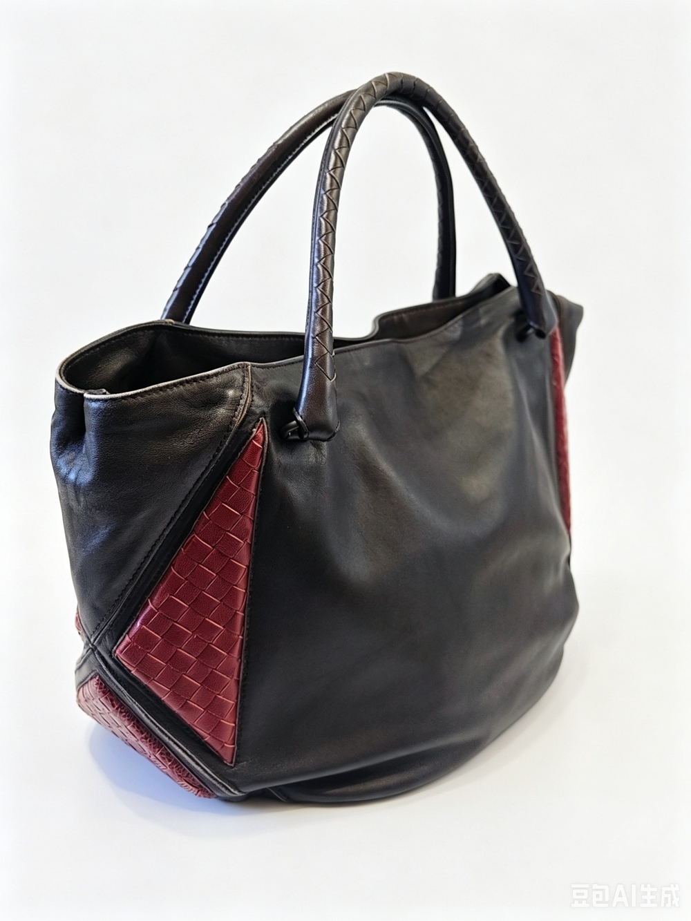 BOTTEGA VENETA Nappa Karung Intrecciato Umbria Shopper Tote